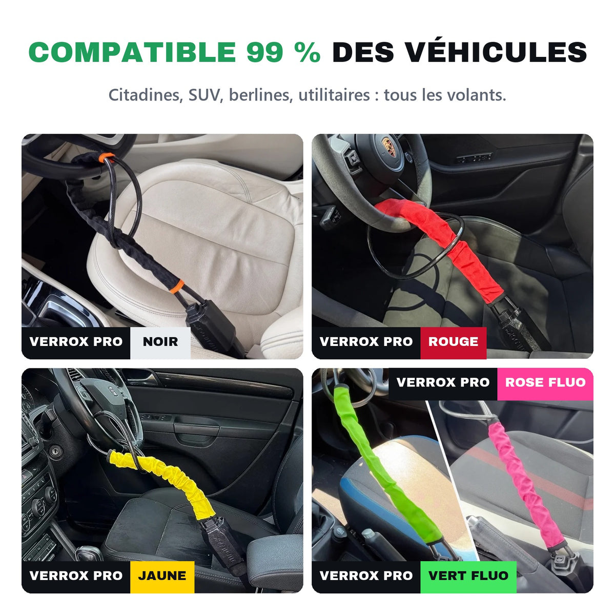 Verrox Pro™ — L'antivol de volant qui rend votre voiture involable